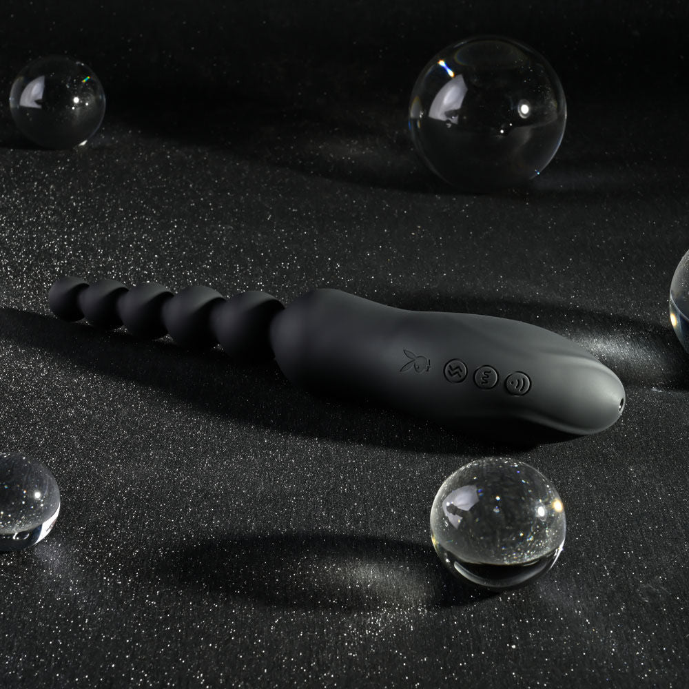Playboy Pleasure - Let it Bead - Vibrating Anal Beads - Clitoral Suction